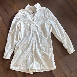 Frank & Eileen White Romper Jumpsuit EUC XL
